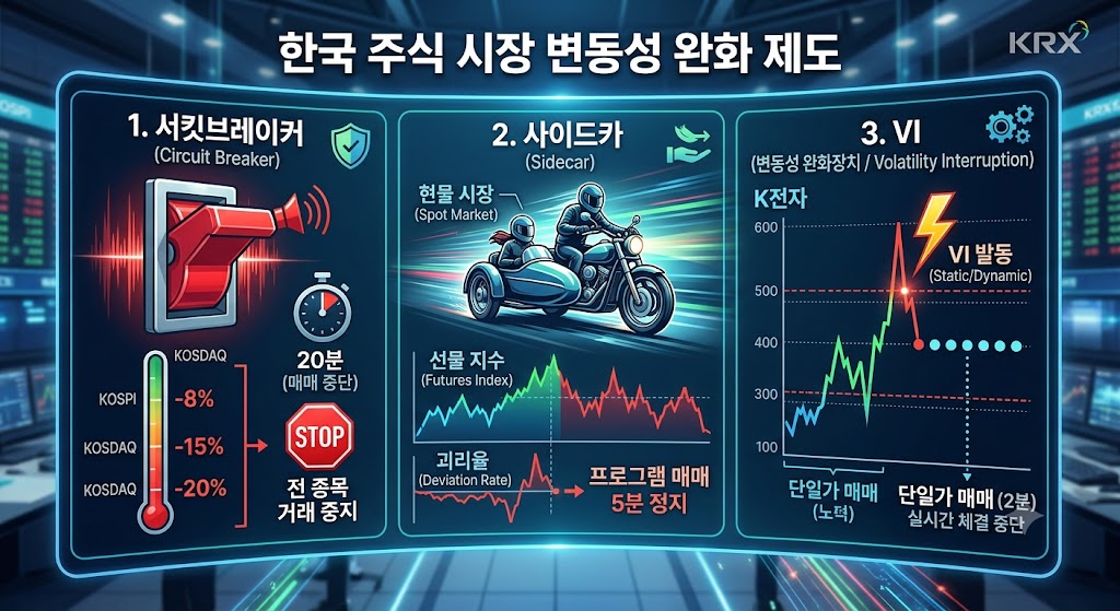 주식 서킷브레이커 사이드카 VI 발동 조건
