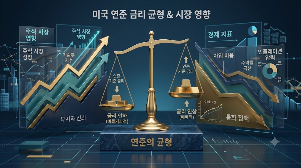미국 기준금리 결정 스케줄 FOMC 주가 반영 메커니즘 인포그래픽