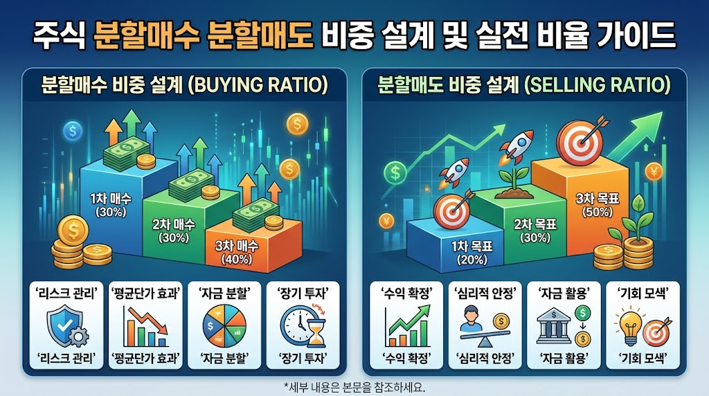 주식 분할매수 분할매도 비중 설계 및 실전 비율 가이드 안내 썸네일